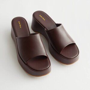 & Other Stories Brown Platform Sandals